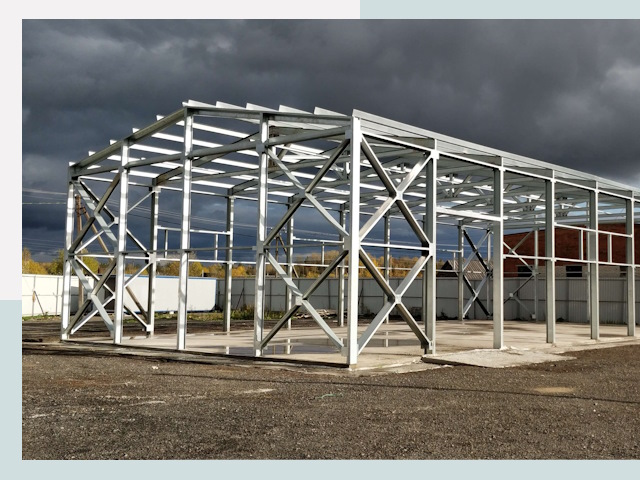 Двускатные ангары в Кондопога от 609 руб. за квадрат