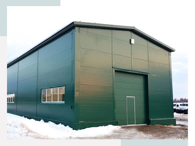 Двускатные ангары в Кондопоге