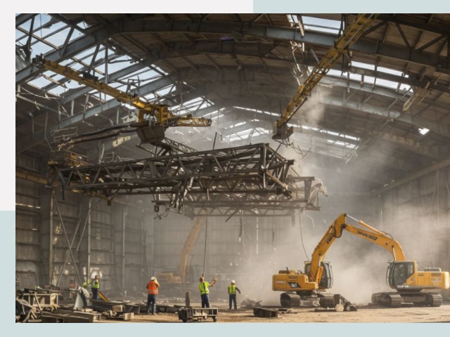 Демонтаж ангаров в Кондопоге от 609 руб. за м²